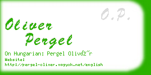oliver pergel business card
